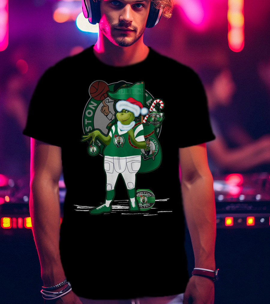 Grinchxmas Boston Celtics Holiday T-Shirt