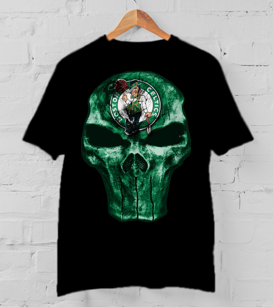 Boston Celtics Green Skull T-Shirt
