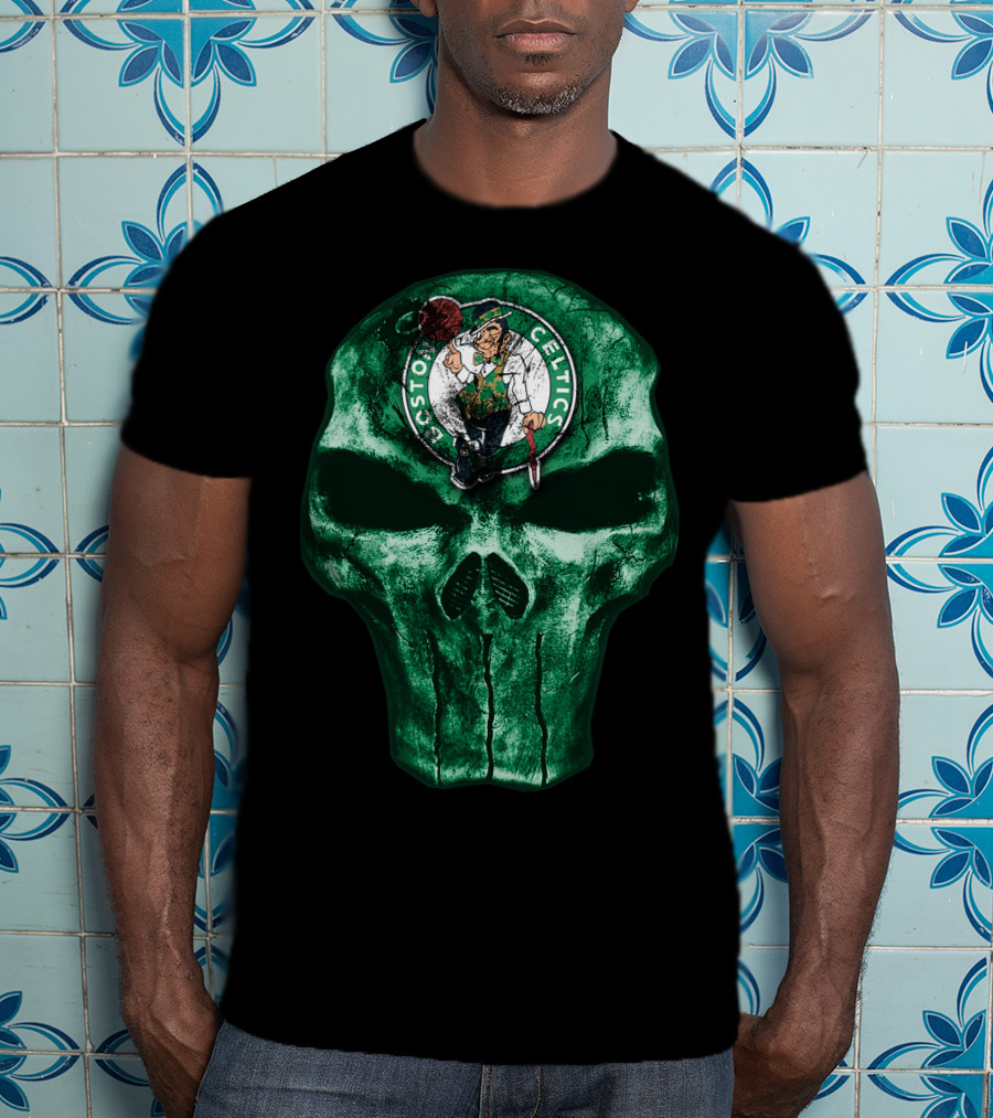 Boston Celtics Green Skull T-Shirt