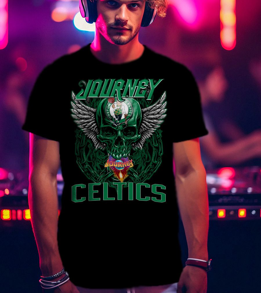 Journey Celtics Boston Celtics Skull Wings T-Shirt