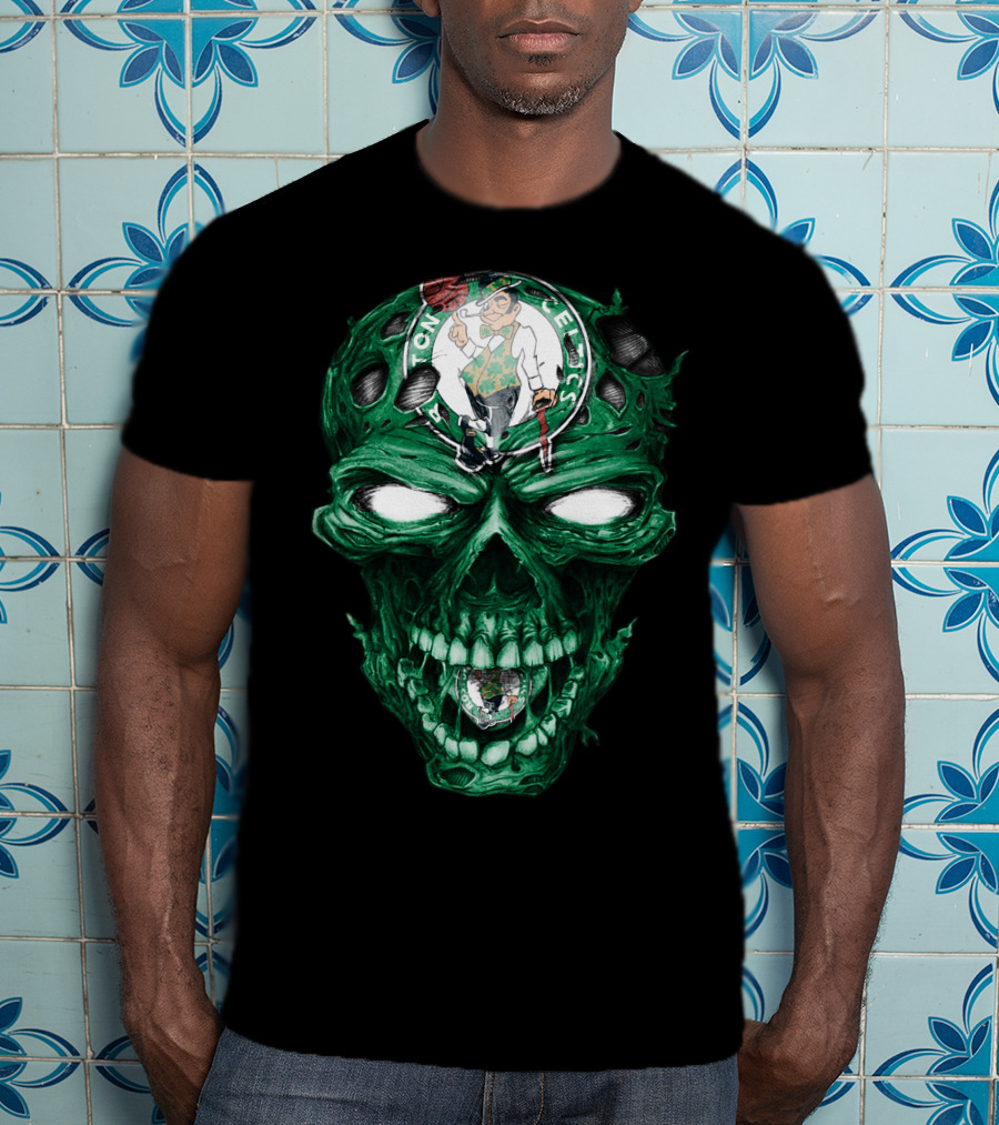 Boston Celtics Skull Green Monster T-Shirt
