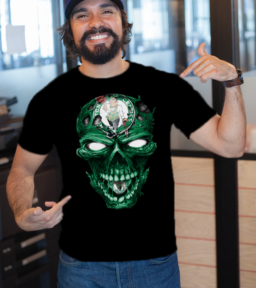 Boston Celtics Skull Green Monster T-Shirt