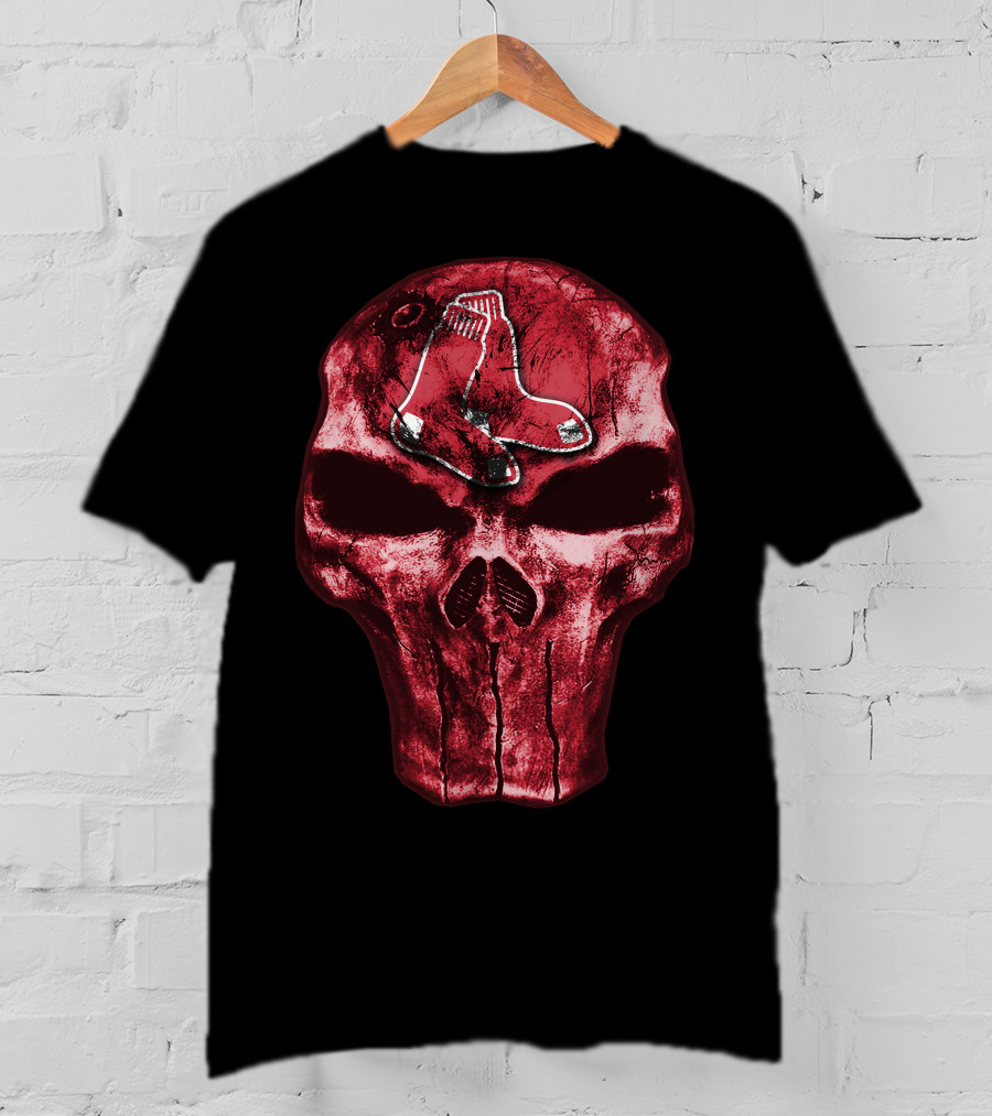 Boston Red Sox Skull With Team T-Shirt