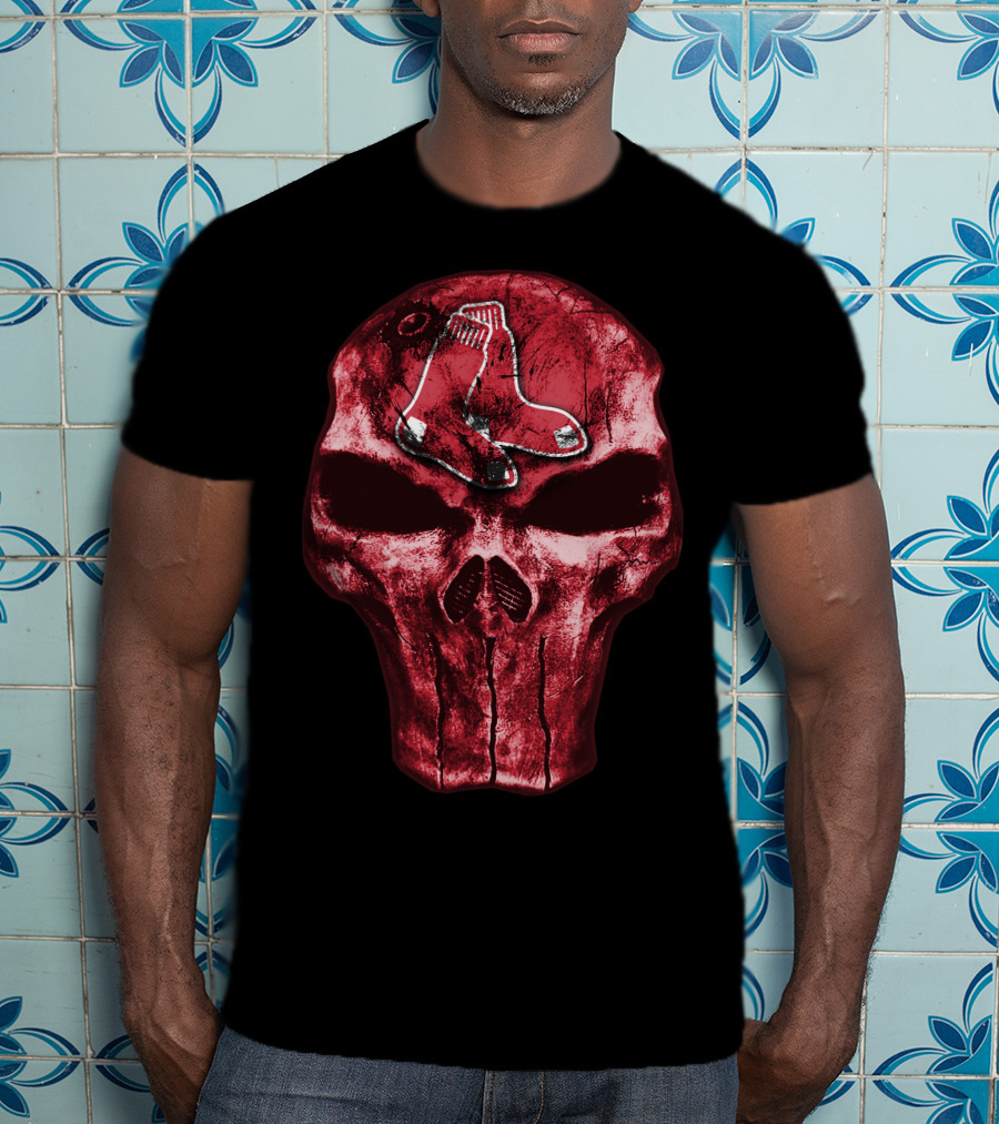 Boston Red Sox Skull With Team T-Shirt