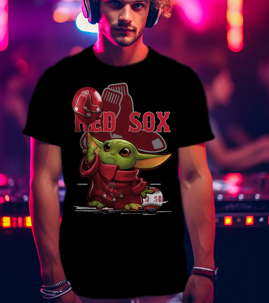 Baby Yoda Red Sox Baseball Magic T-Shirt