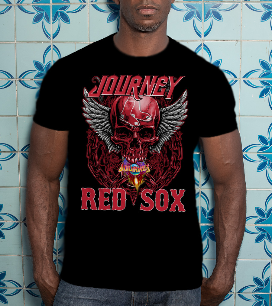 Journey Skull Wings Boston Red Sox T-Shirt