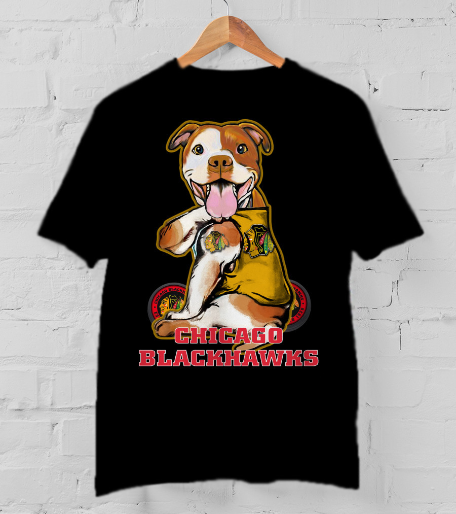 Chicago Blackhawks Pitbull Fan T-Shirt