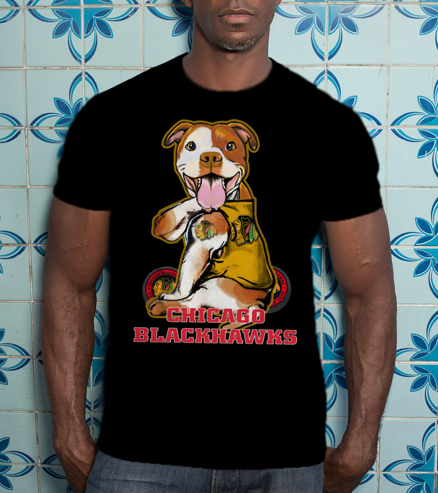 Chicago Blackhawks Pitbull Fan T-Shirt