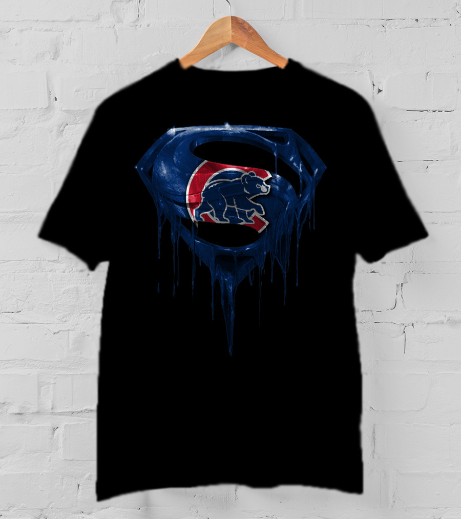 Superman Chicago Cubs Bear T-Shirt