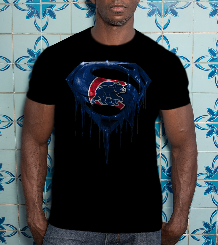 Superman Chicago Cubs Bear T-Shirt