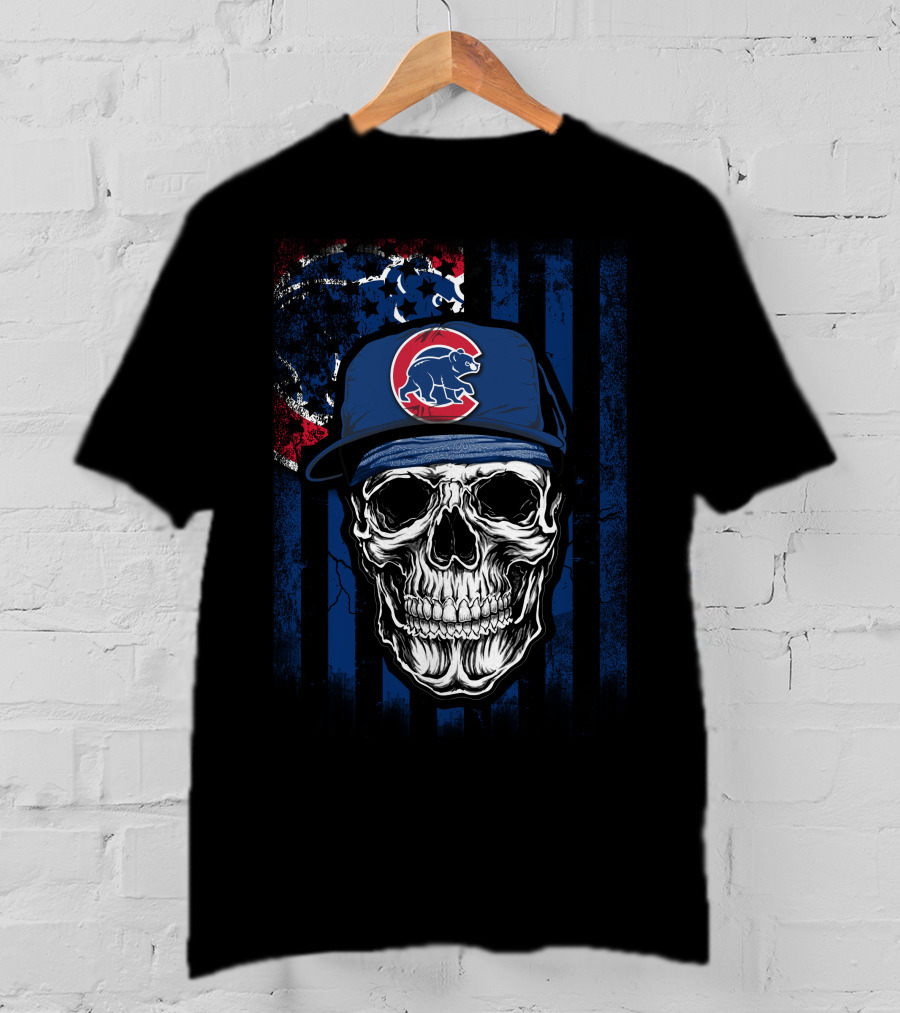 Chicago Cubs Skull T-Shirt