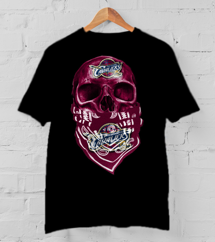 Cleveland Cavaliers Skull With Bandana T-Shirt