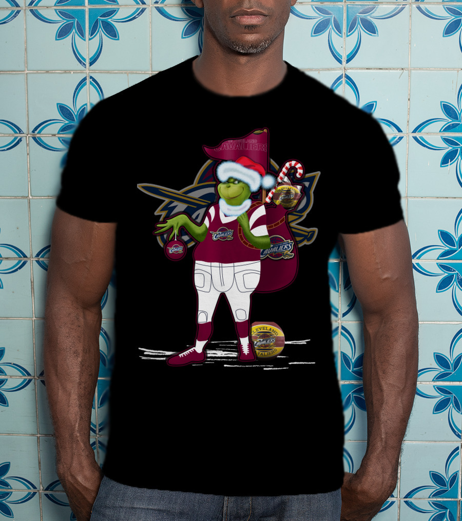Grinchxmas Cleveland Cavaliers Holiday Basketball Fan Merchandise T-Shirt