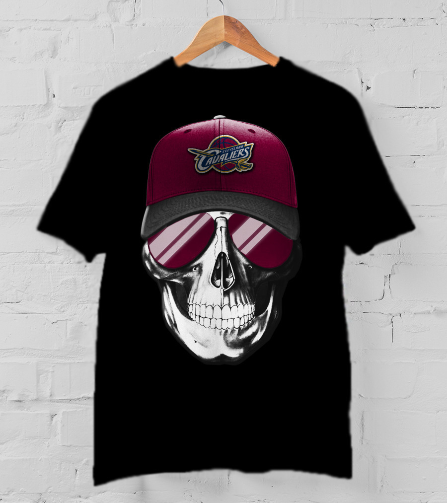 Cleveland Cavaliers Skull With Cap T-Shirt