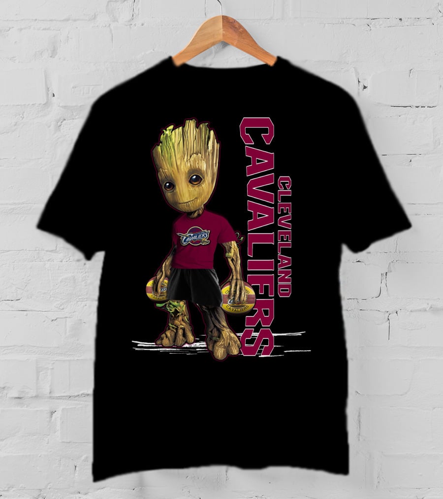 Cleveland Cavaliers Groot Holding Basketball T-Shirt