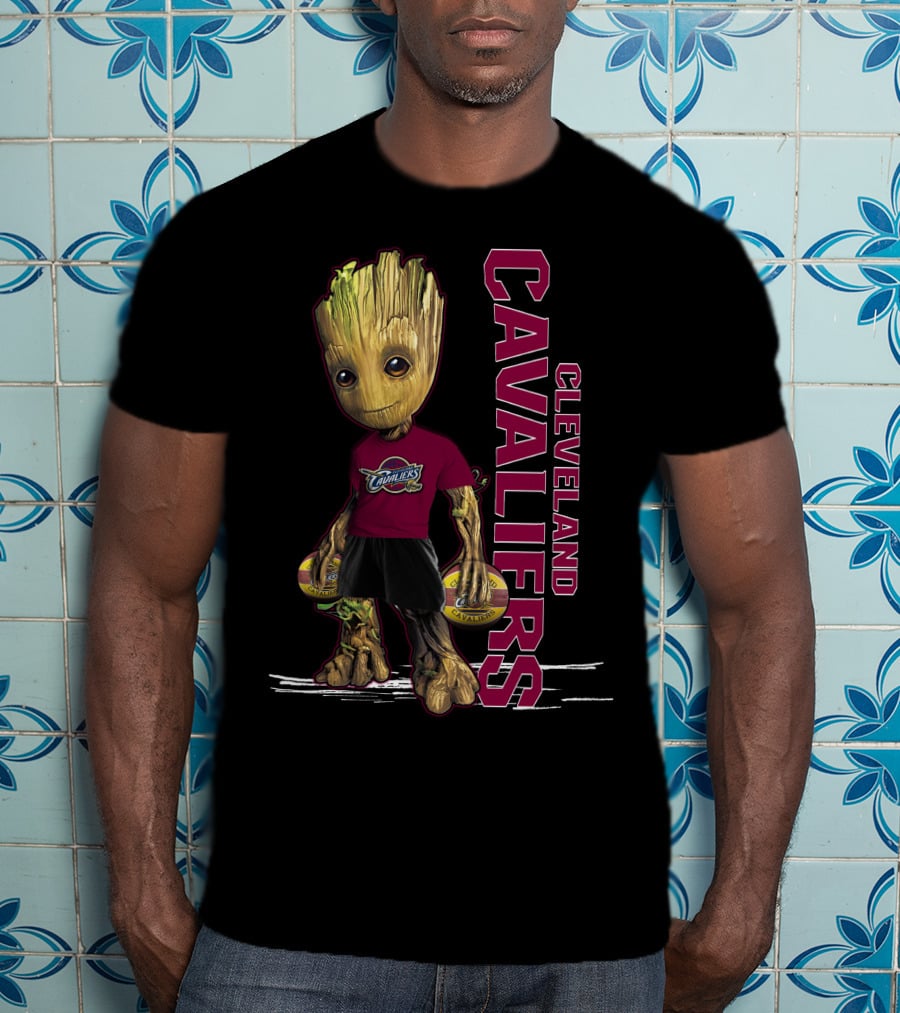 Cleveland Cavaliers Groot Holding Basketball T-Shirt