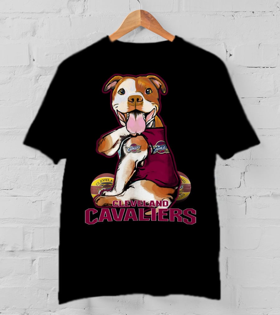 Cleveland Cavaliers Pitbull Basketball Team Mascot Fan T-Shirt
