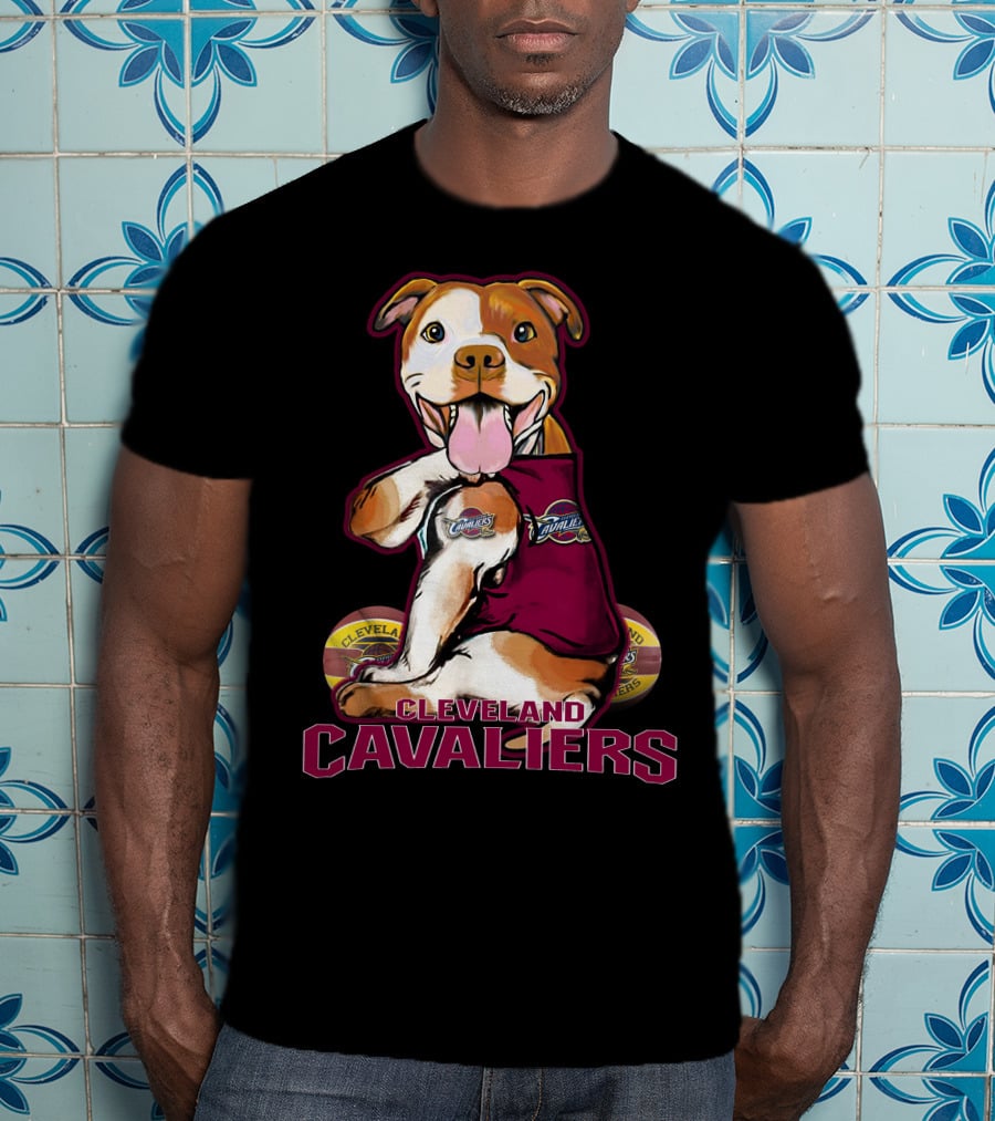 Cleveland Cavaliers Pitbull Basketball Team Mascot Fan T-Shirt