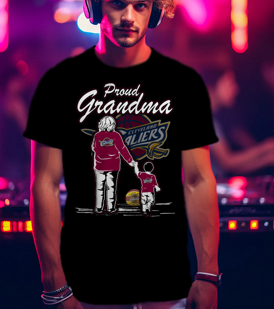 Proud Grandma Cleveland Cavaliers Family Loyalty T-Shirt