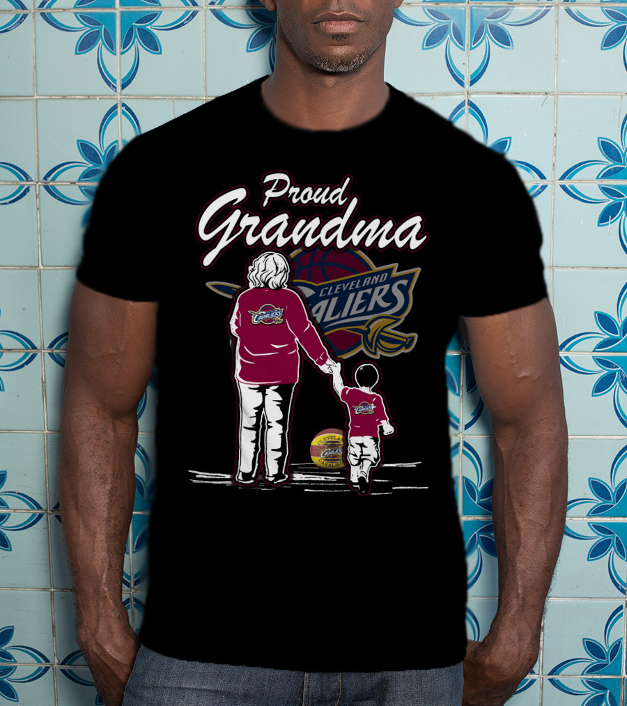 Proud Grandma Cleveland Cavaliers Family Loyalty T-Shirt
