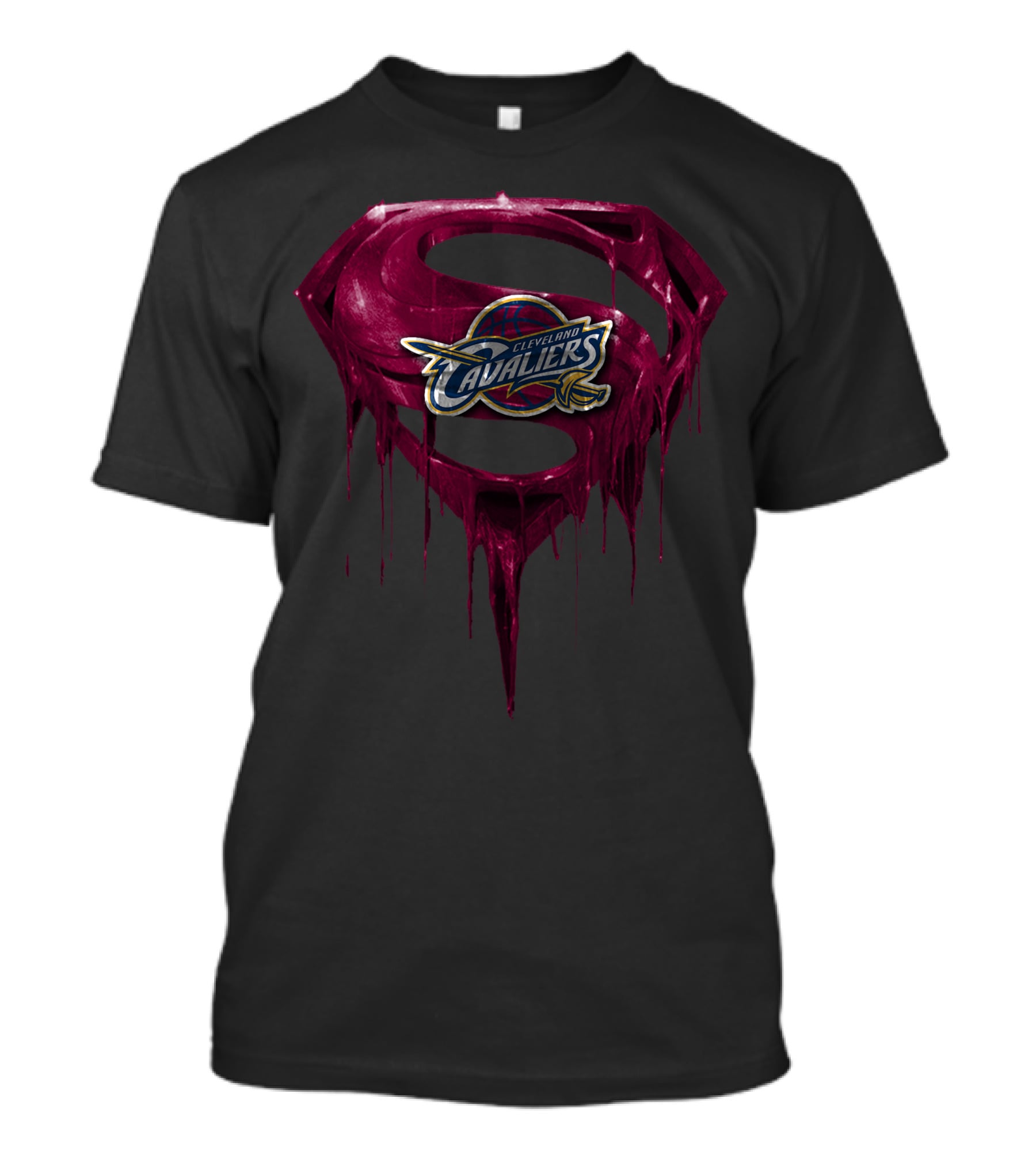 Cleveland Cavaliers Dripping Superman Logo Spm T-Shirt