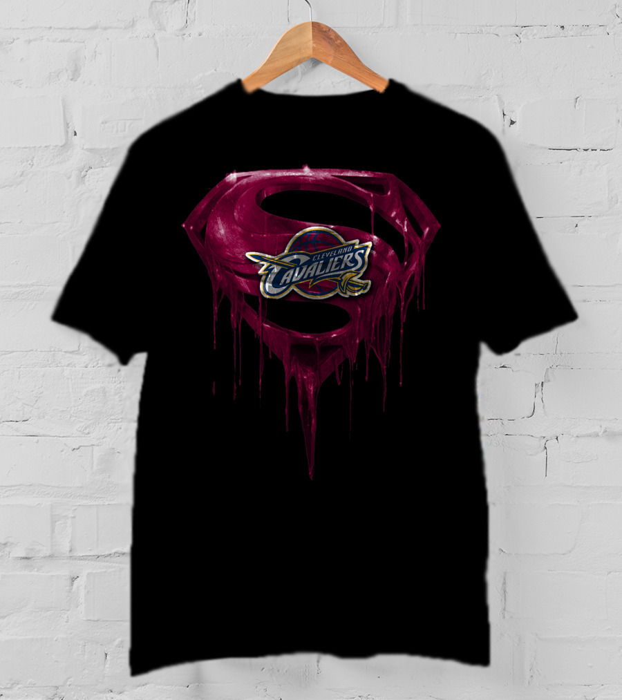 Cleveland Cavaliers Dripping Superman Logo Spm T-Shirt