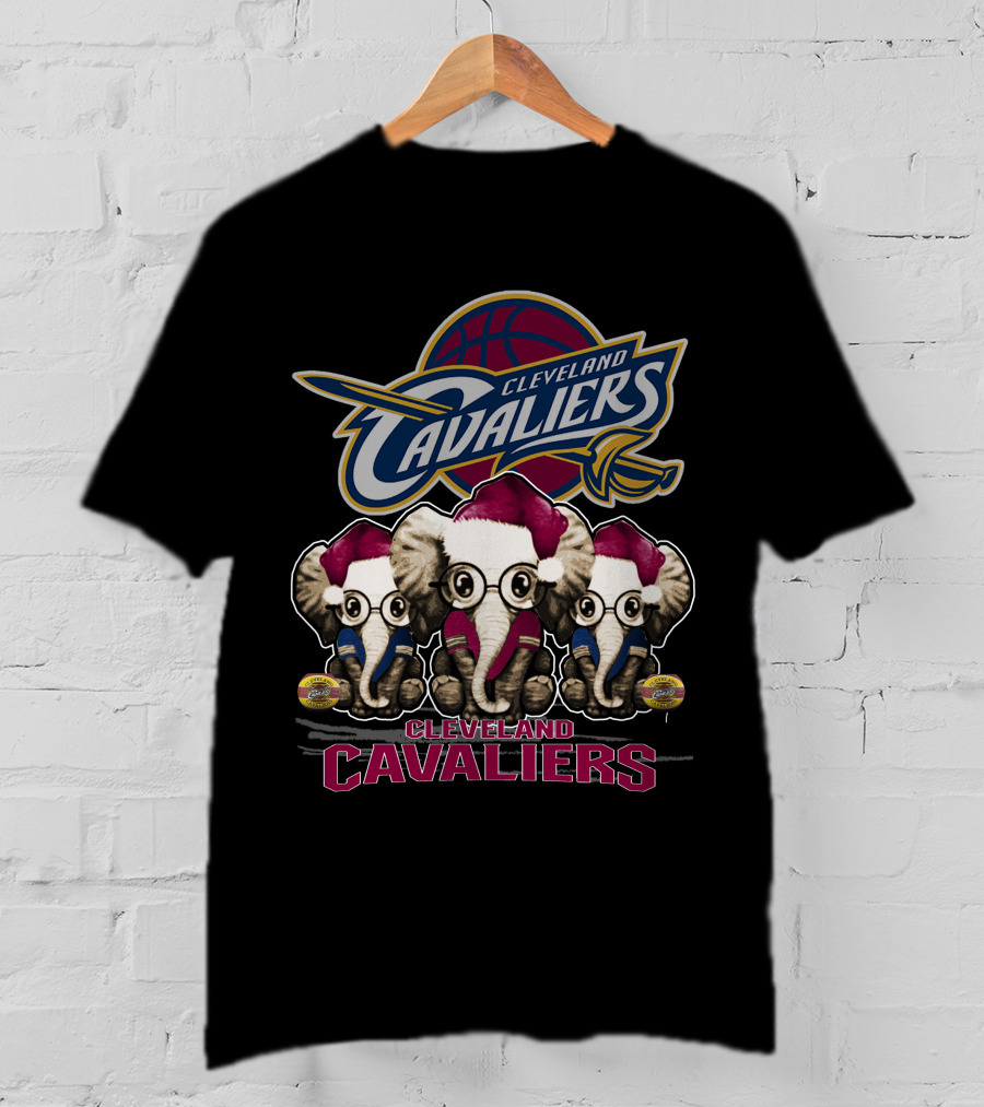 Cleveland Cavaliers Christmas Elephants T-Shirt