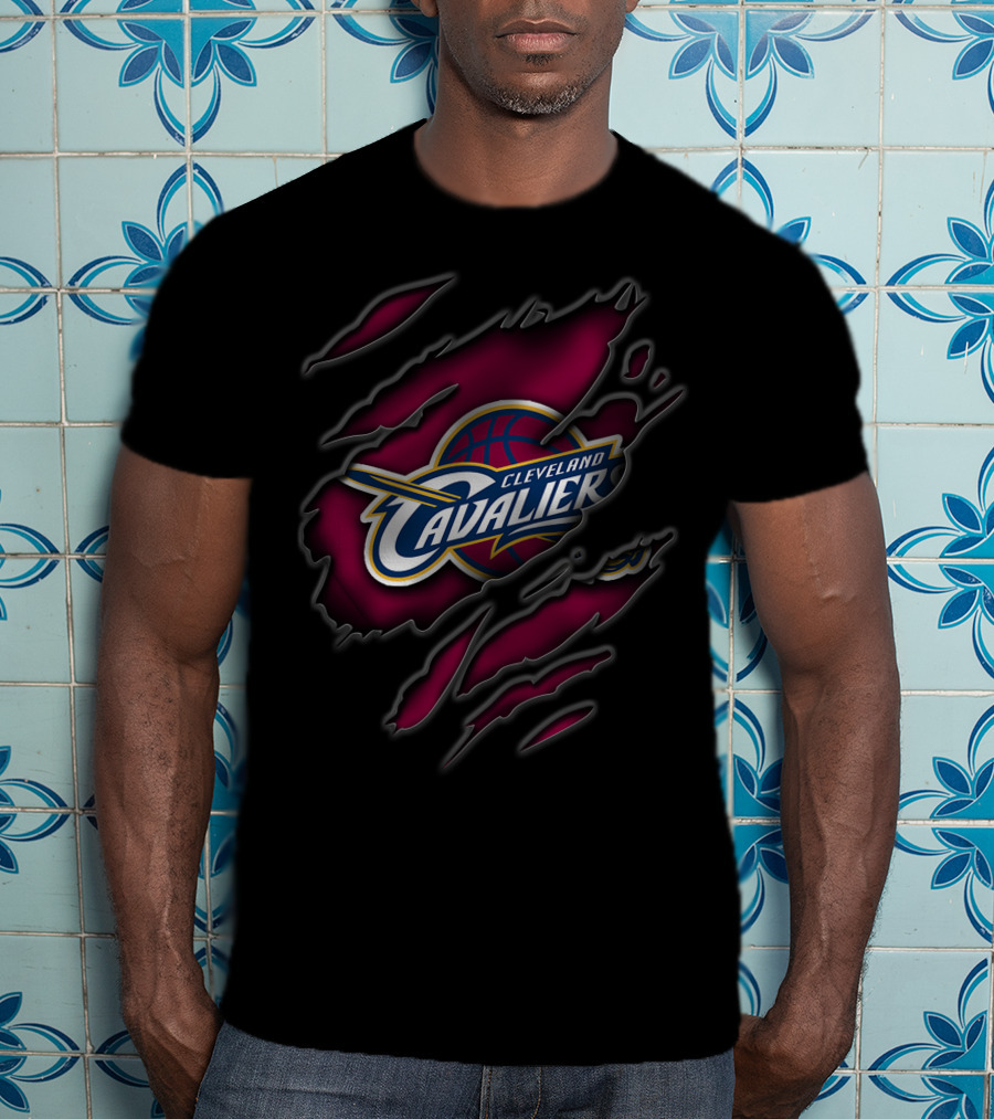 Torn Cleveland Cavaliers Basketball T-Shirt