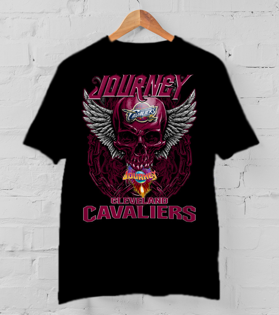 Journey Cleveland Cavaliers Skull Wings T-Shirt