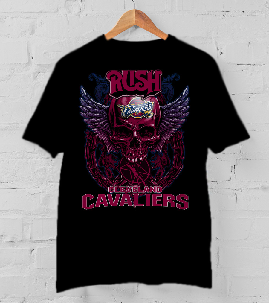 Rush Cleveland Cavaliers Skull Wings T-Shirt