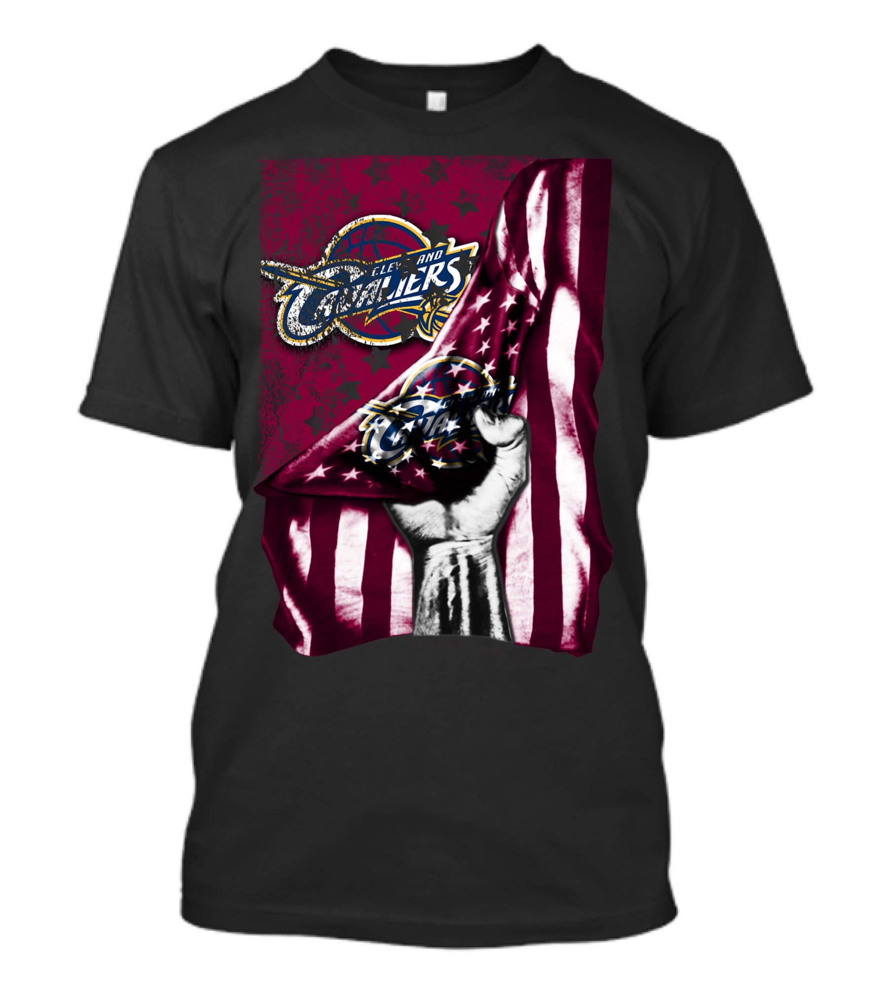 Cleveland Cavaliers Star-Spangled Banner Imagery With Classic T-Shirt