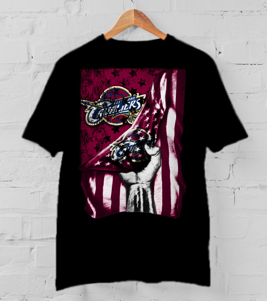 Cleveland Cavaliers Star-Spangled Banner Imagery With Classic T-Shirt