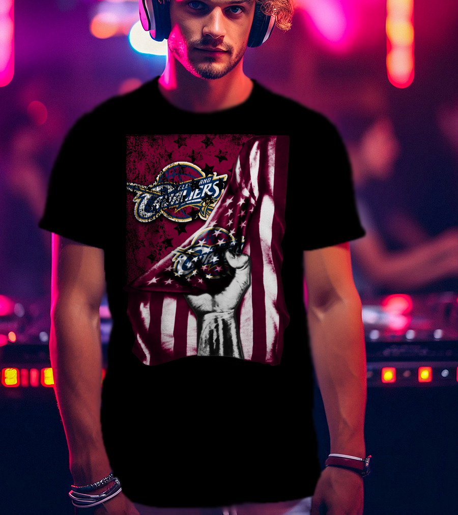 Cleveland Cavaliers Star-Spangled Banner Imagery With Classic T-Shirt