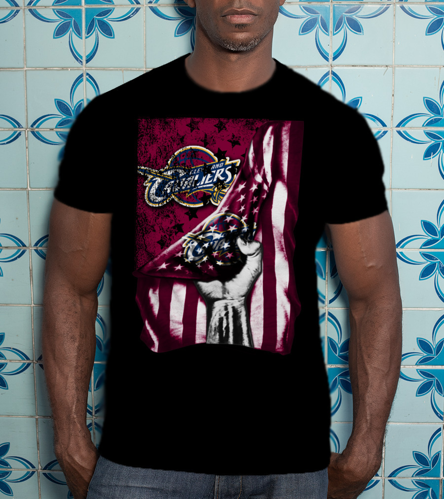 Cleveland Cavaliers Star-Spangled Banner Imagery With Classic T-Shirt
