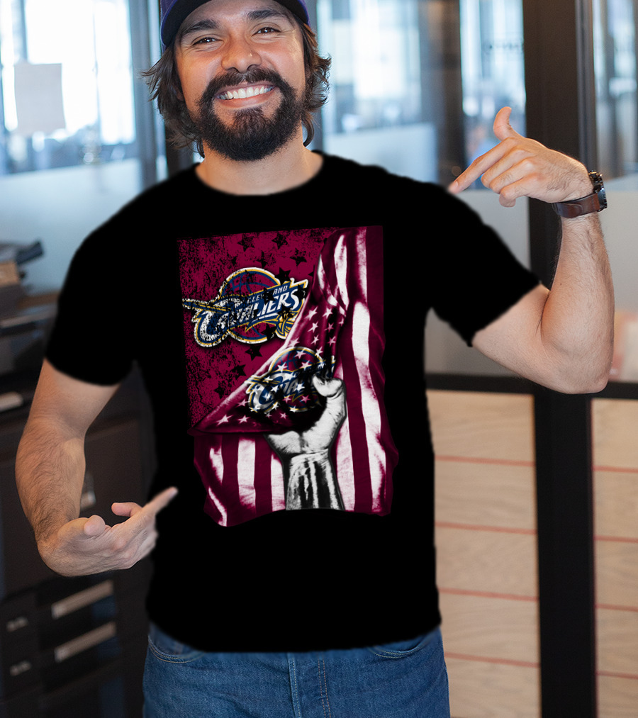 Cleveland Cavaliers Star-Spangled Banner Imagery With Classic T-Shirt