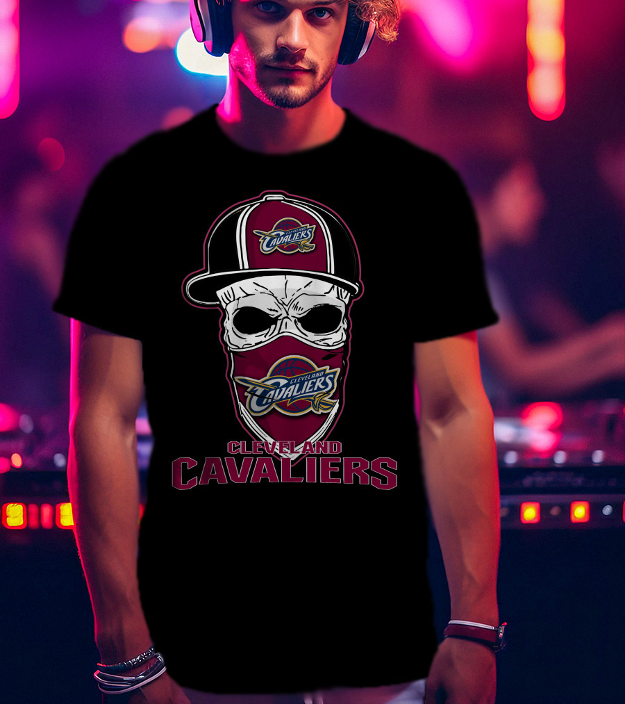 Cleveland Cavaliers Skull Hat Logo With Cavs T-Shirt