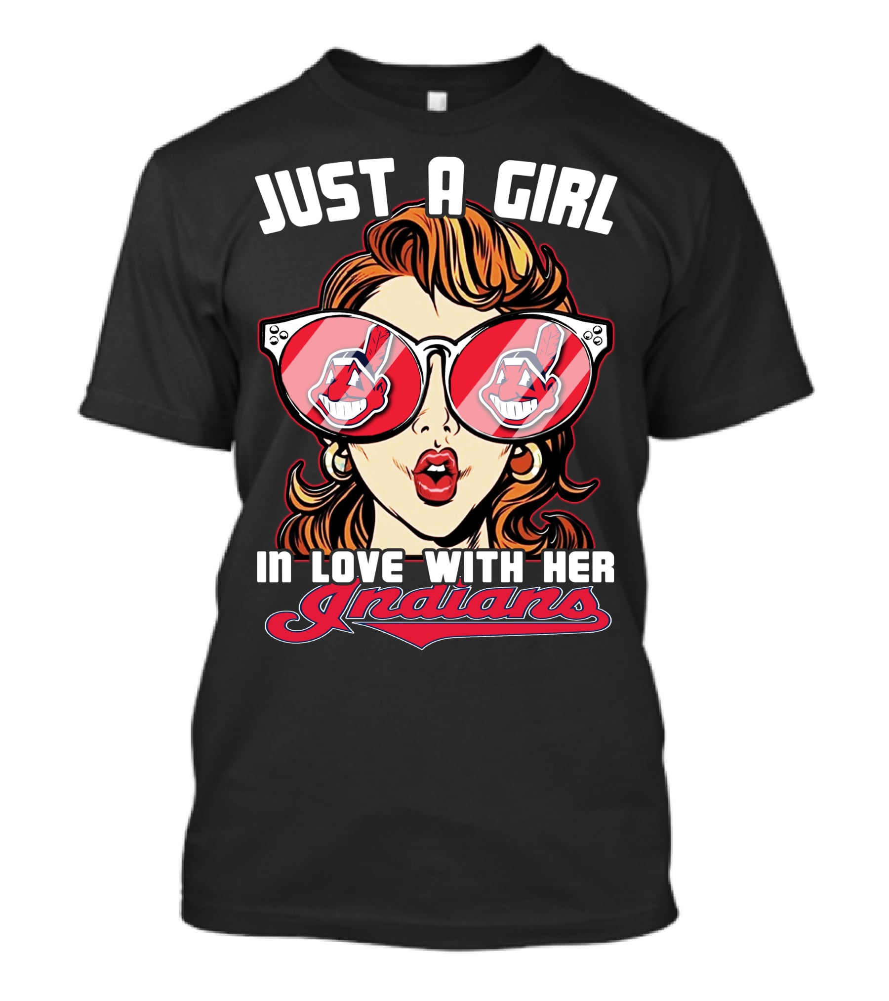 Just A Girl In Love With Her Indians T-Shirt