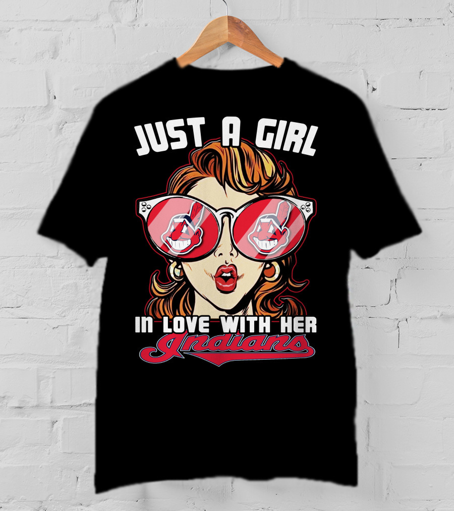 Just A Girl In Love With Her Indians T-Shirt