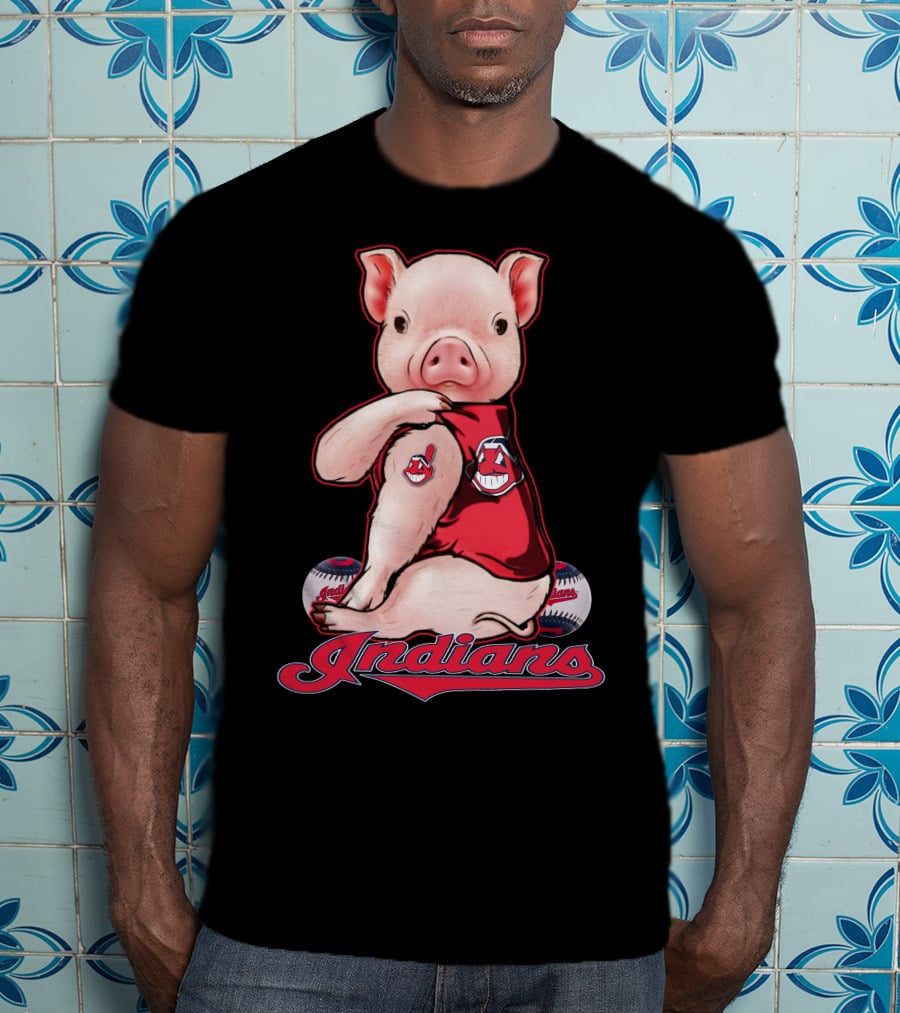 Indians Pig Mascot Cleveland Baseball T-Shirt