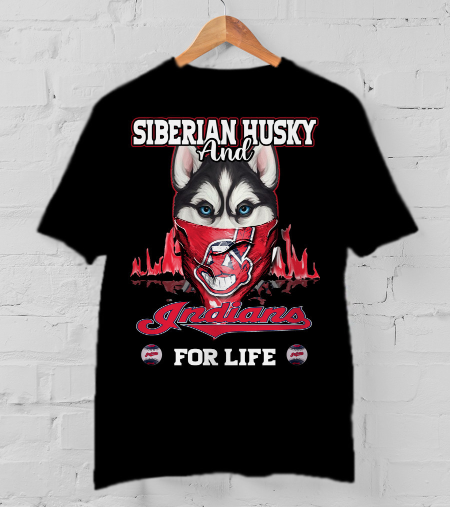 Siberian Husky And Indians For Life T-Shirt