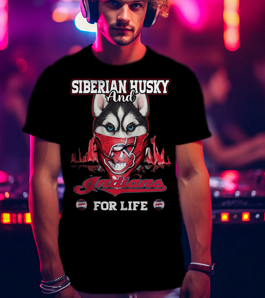 Siberian Husky And Indians For Life T-Shirt
