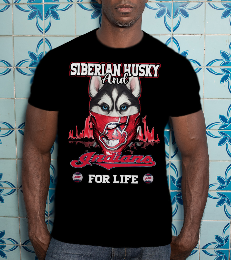 Siberian Husky And Indians For Life T-Shirt