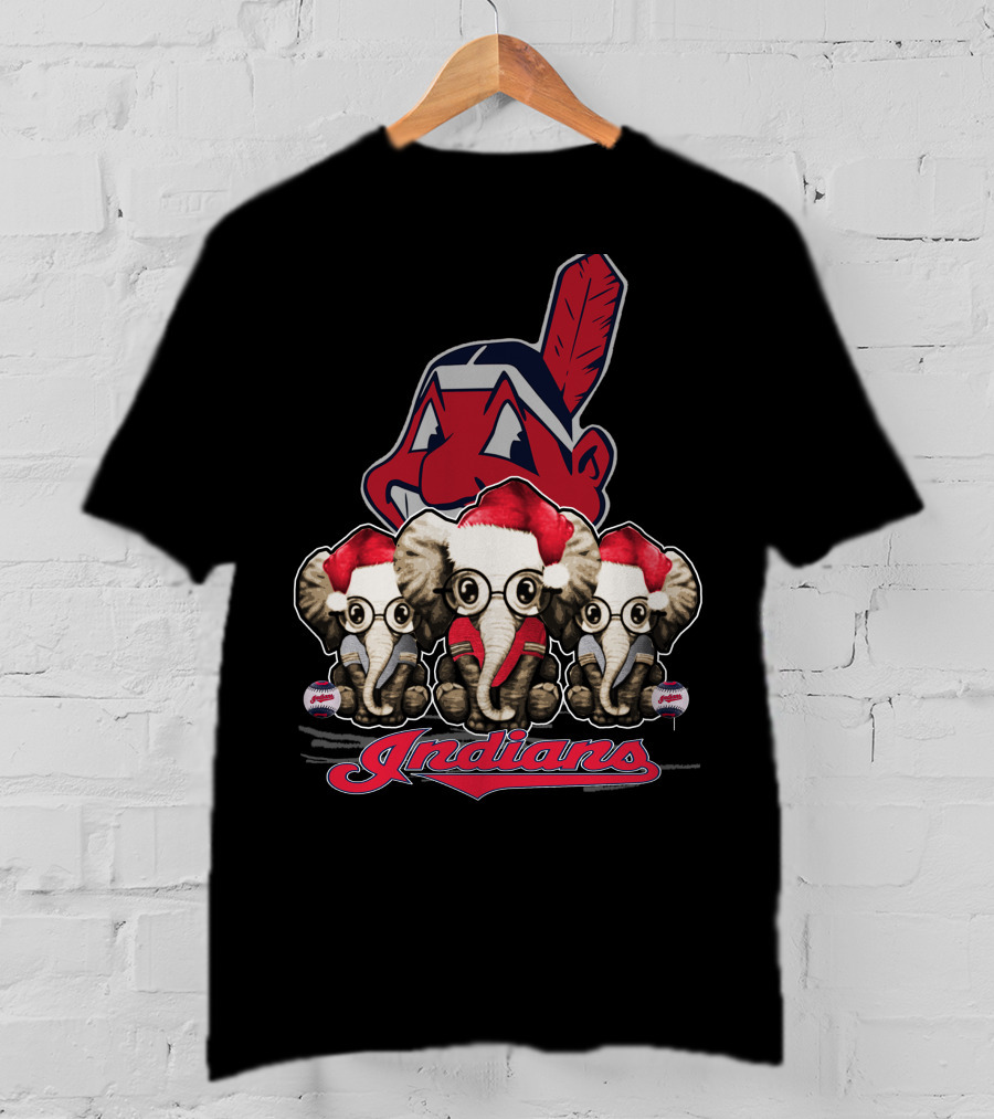 Indians Christmas Elephants Cleveland T-Shirt