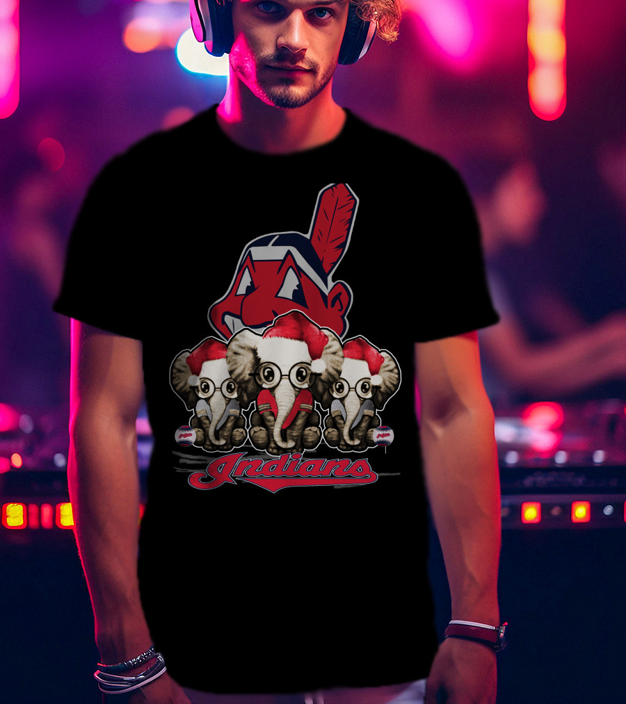 Indians Christmas Elephants Cleveland T-Shirt