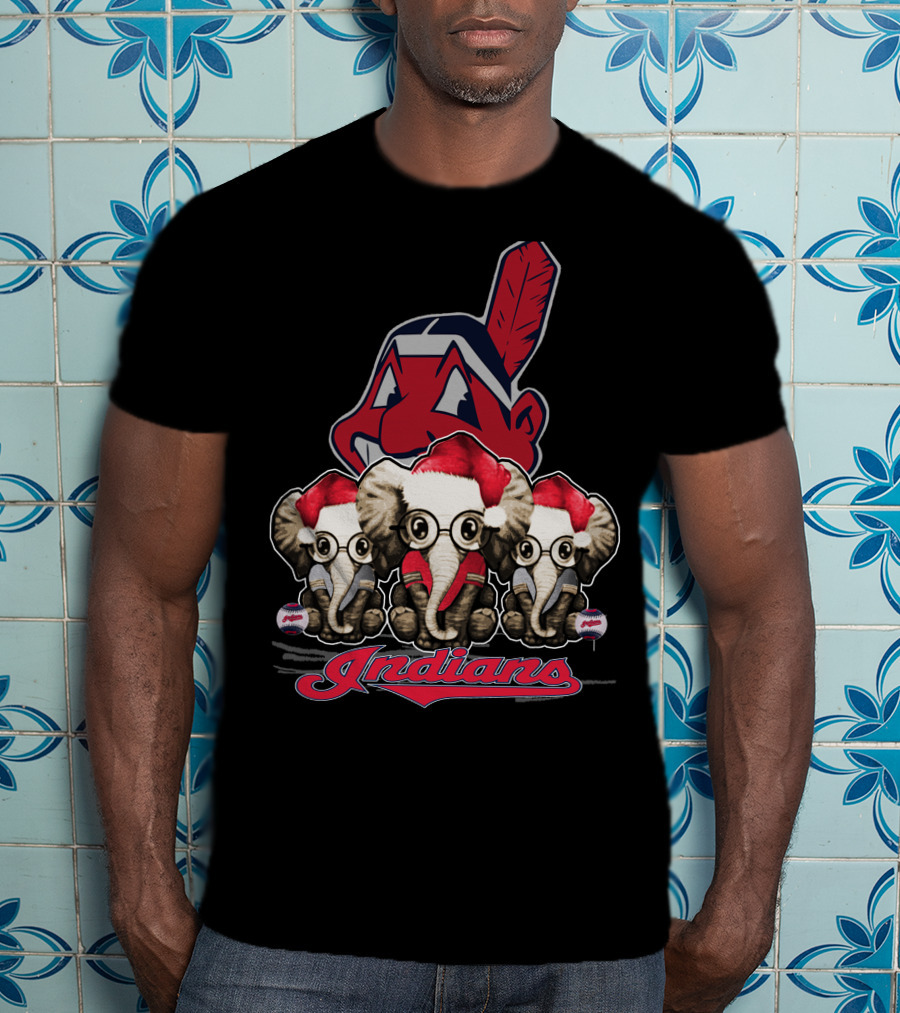 Indians Christmas Elephants Cleveland T-Shirt
