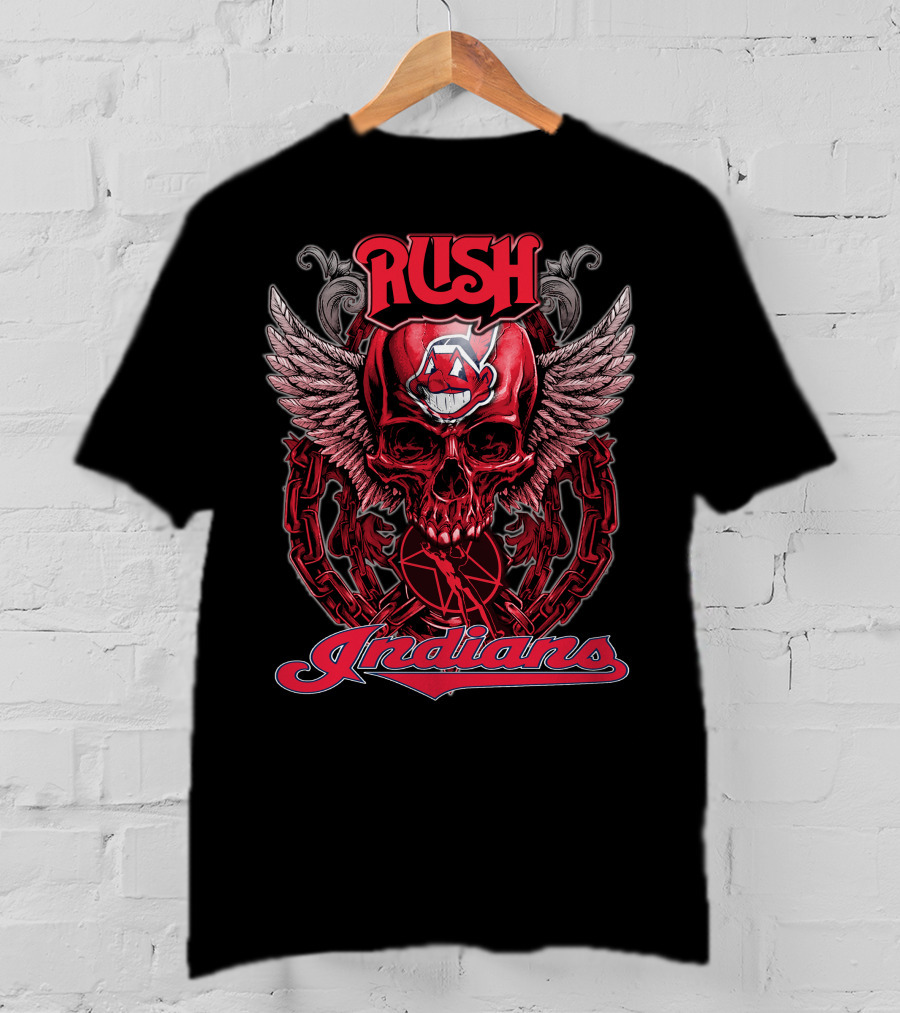 Rush Indians Skull Wings T-Shirt