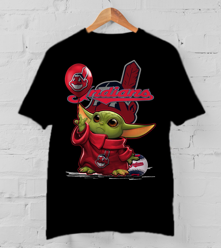 Yoda Indians Balloon With Baseball T-Shirt
