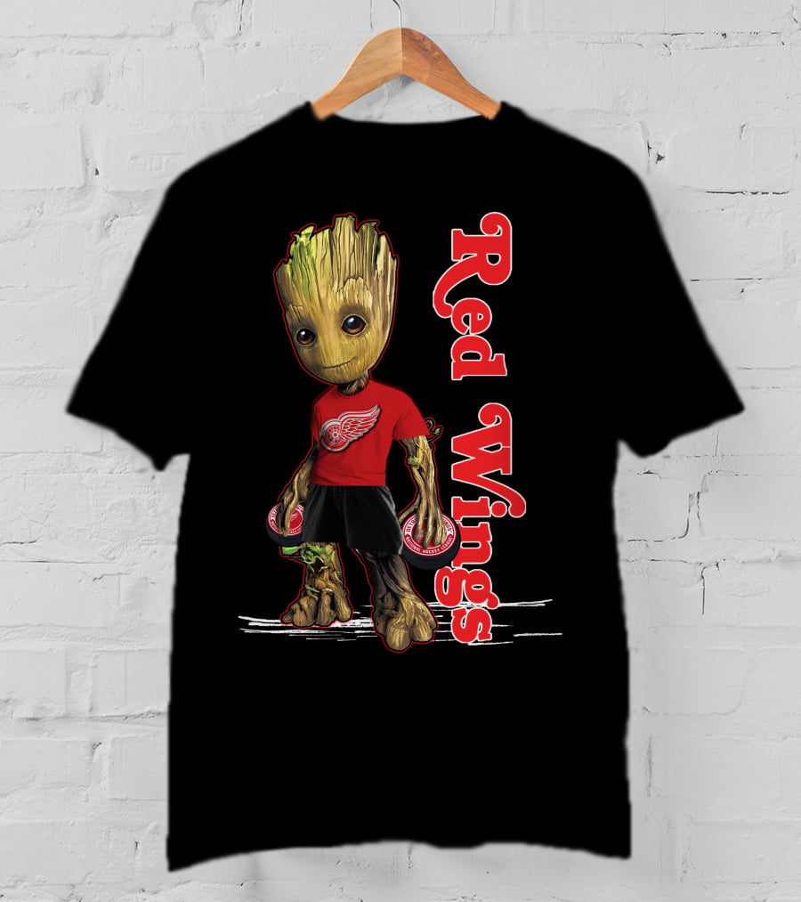 Groot Detroit Red Wings Hockey Fan Combo T-Shirt
