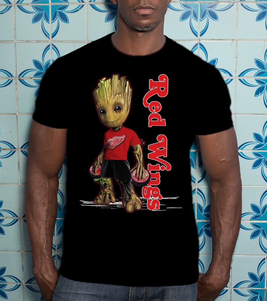 Groot Detroit Red Wings Hockey Fan Combo T-Shirt
