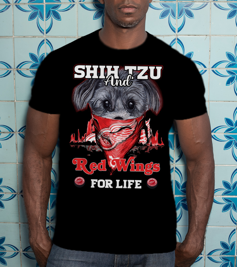 Shih Tzu And Red Wings For Life T-Shirt